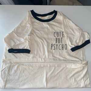 Cream “cute but Psycho” t-shirt